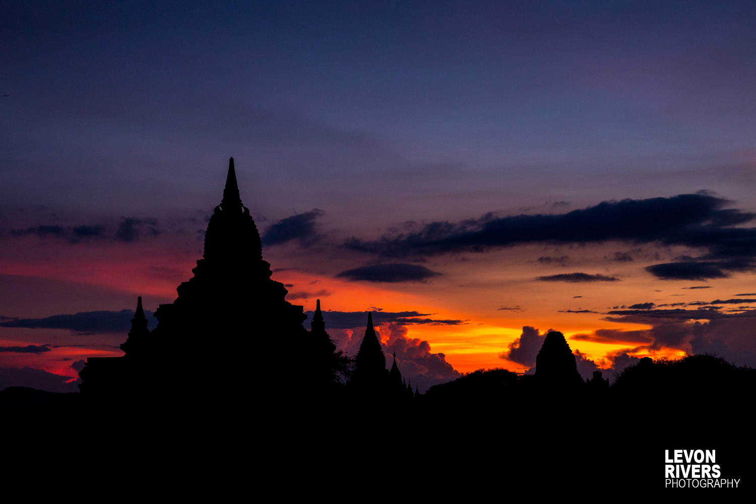 Purple Temple Sunset